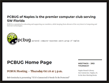 Tablet Screenshot of pcbug.org